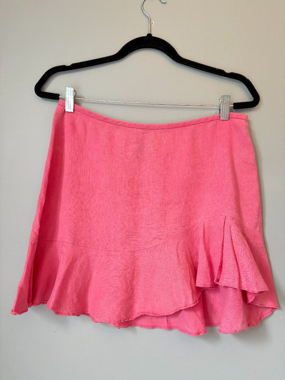 Vintage Mini Skirt with Asymmetrical Hem